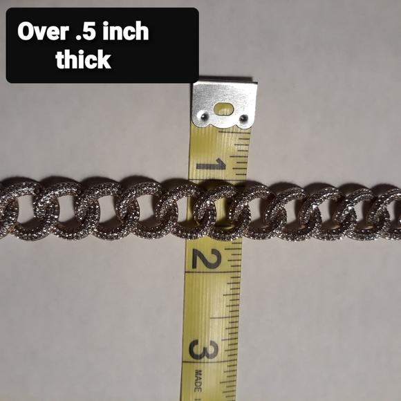 Nadri Bracelet Pave Crystals Authentic 7.5 long. Trendy Links HTF! - Picture 13 of 16